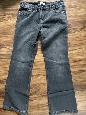 PacSun Women's Charcoal Black Flare Jeans